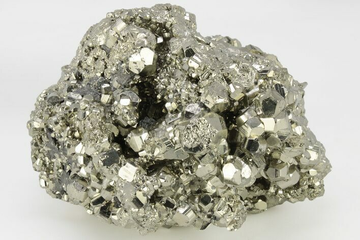 Gleaming, Pyritohedral Pyrite Crystal Cluster - Peru #202979